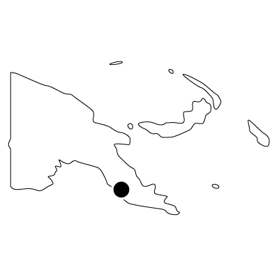 パプアニューギニア独立国無料フリーイラスト｜首都(白)